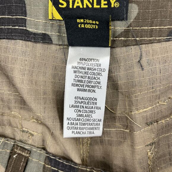 Stanley Cargo Shorts Mens 32 Camouflage Ripstop Multi Pocket Workwear Outdoor - Picture 12 of 16